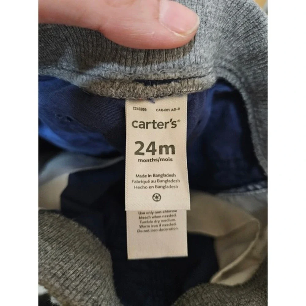 Carters Boys Shorts 24 Months Blue‎ Tropical Print Drawstring Elastic Waist